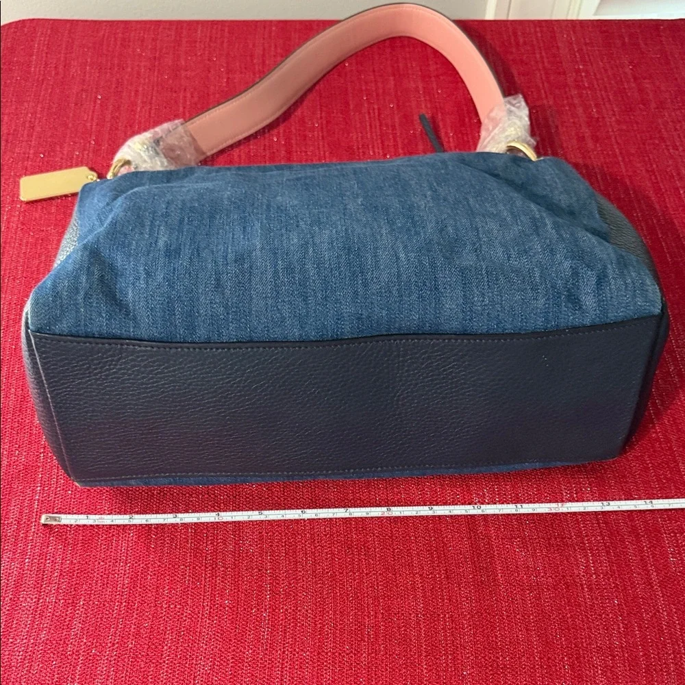 Coach Navy Denim Shoulder Bag - Picture 3 of 10
